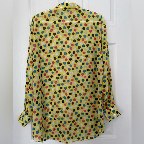 Brand new American Apparel polka dot confetti chiffon blouse - Picture 2 of 2